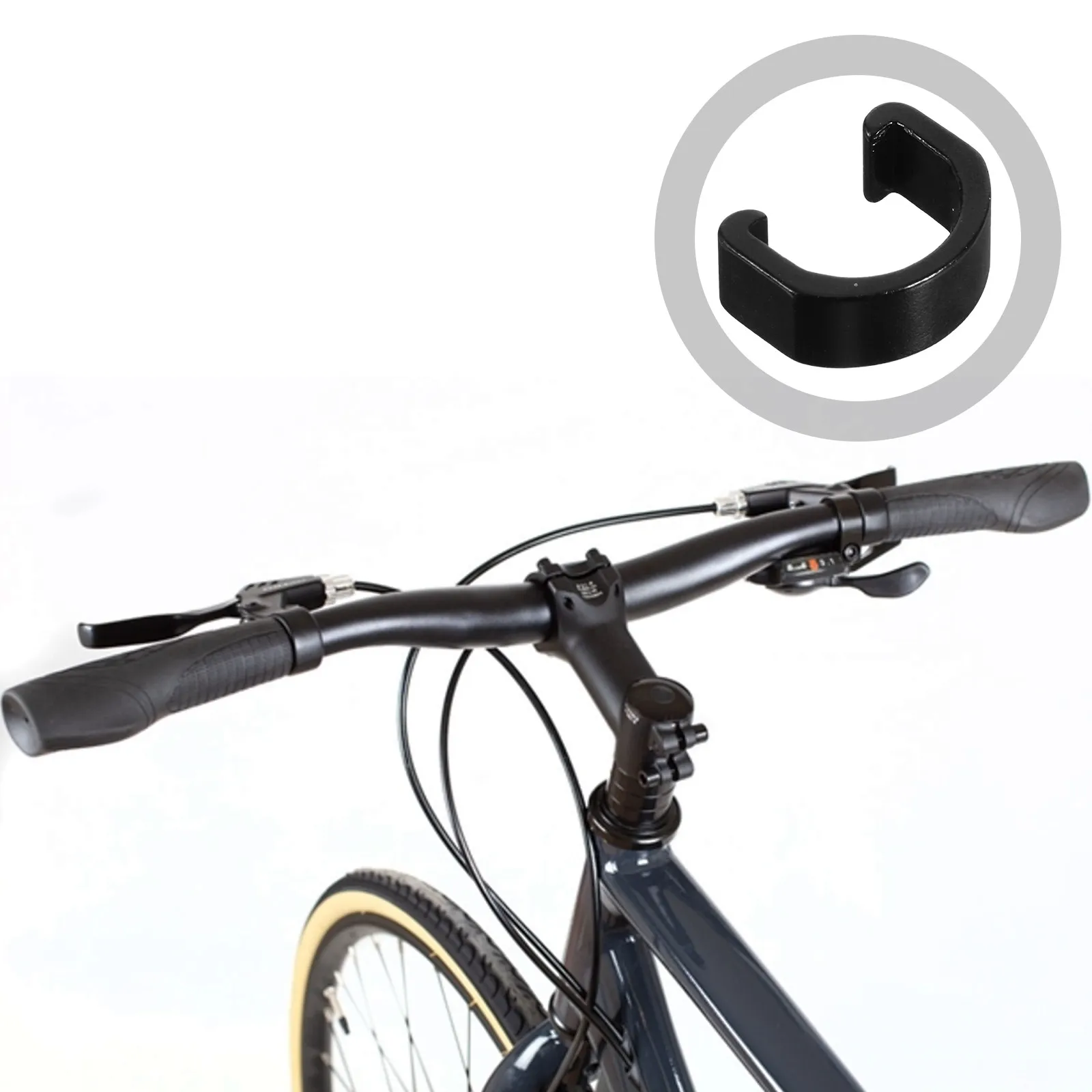 10Pcs Bike Line Fixing Clamp Aluminum Alloy C-Clip Cable Guide for Road Bicycle Brake Gear Shift Wire Management view 2