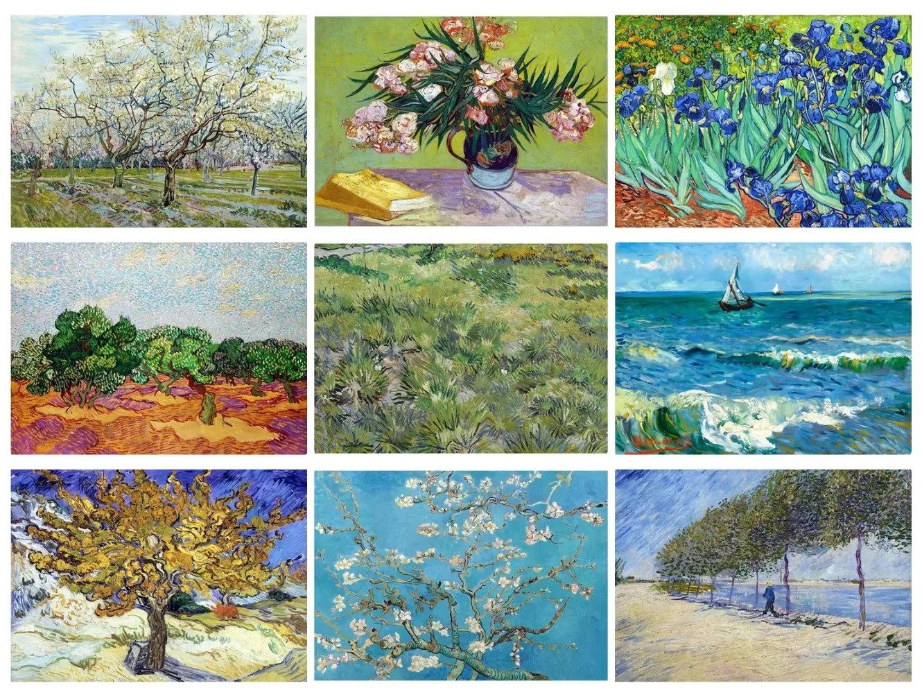 

Jigsaw Puzzles Van Gogh Almond Blossoms Starry Night Family Activity Games for Gameroom Bedroom Home Decor Gift