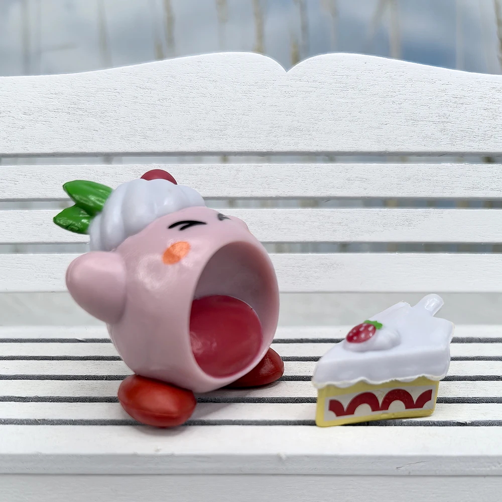 Food theme Party Hamburger Chef Barbecue Ice Cream Cake French fries Bread Kirby Figurine the Forgotten Land Switch Game Model