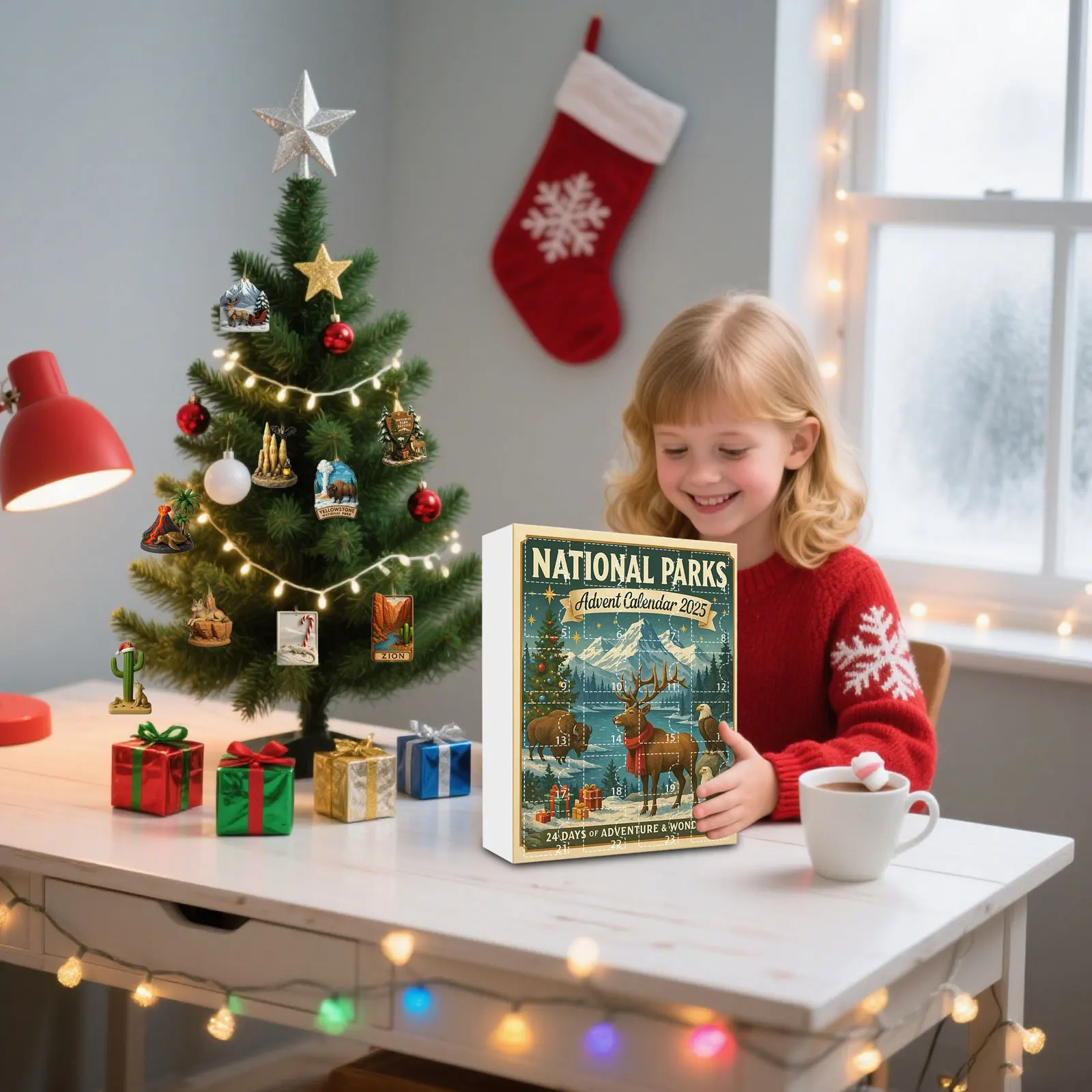 Large Digital Timer Wall National Parks Advent Calendar 2025 With 24 Ornaments Of America’S Greatest Kids Clock Timer Visual