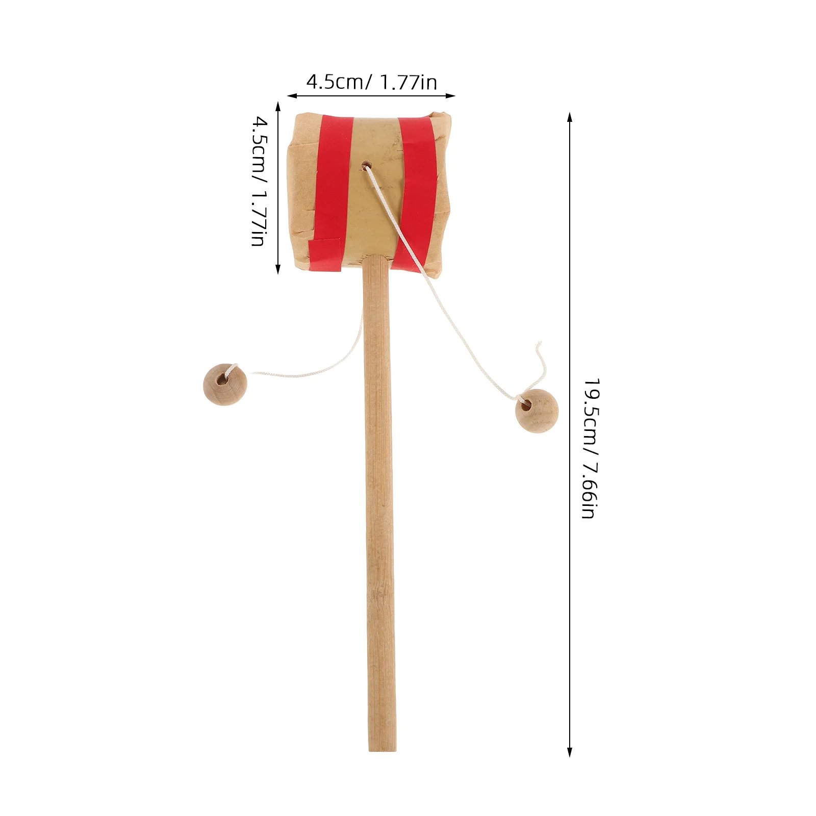 1 stks Houten Rammelaar Drum Beige Muzikale Voor Zintuiglijke Ontwikkeling Vroeg Leren Handtrommel Kinderen Percussie-instrument