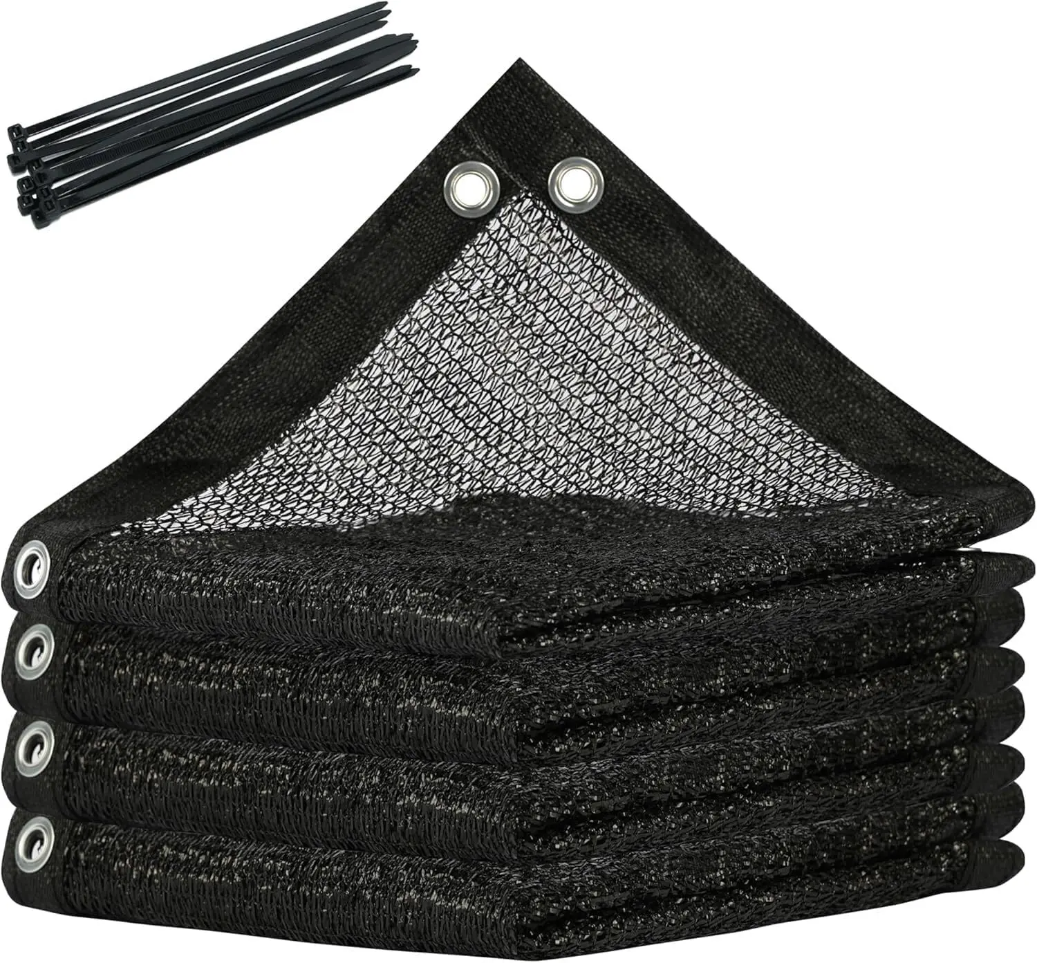 Black Mesh Shade Cloth for Plant Cover, Greenhouse, 50% Sunblock, UV Resistant, Custom Size with Upgrade Grommets