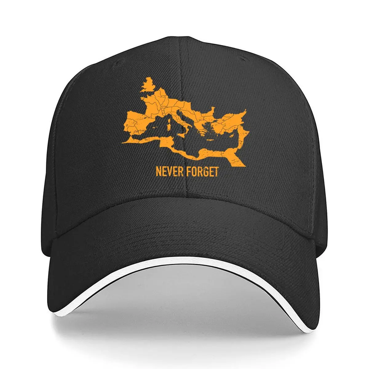 Roman Empire Never Forget Map Art Sandwich Baseball Cap Outdoor