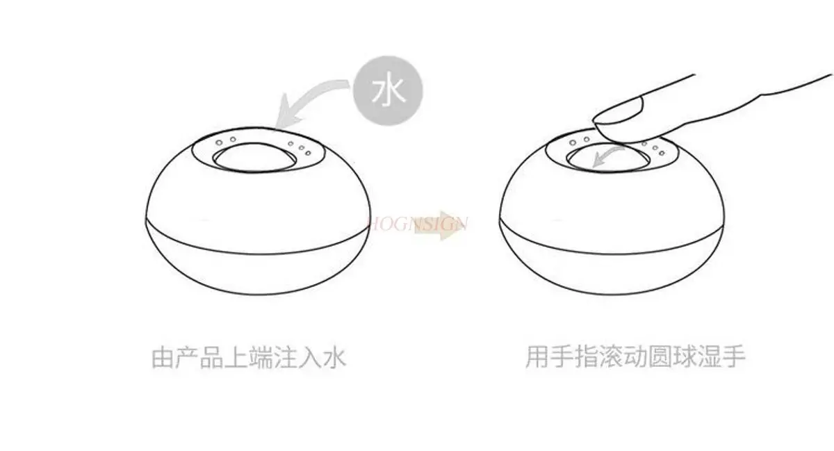 1 pz Dispositivo per bagnare a mano, dispositivo per bagnare a sfera, dispositivo per il conteggio dei soldi, distributore d'acqua, cilindro in spugna, conteggio dei soldi