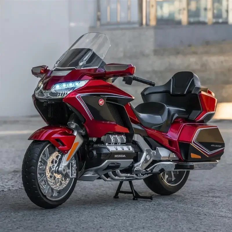 

1:11 HONDA Gold Wing GL800 2021 Alloy Street Motorcycle Diecast Metal Leisure Touring Motorcycle Model Sound Light Kids Toy Gift