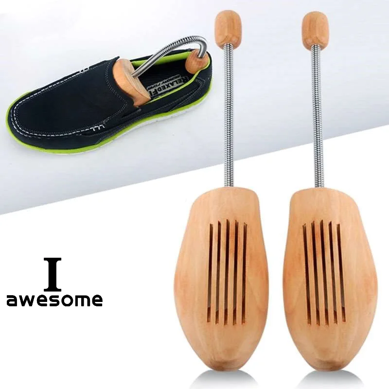 1 Pair Wooden Shoe Tree Unisex High-grade Spring Shoes Adjustable Support Shoe Stretcher Shaped Fixed Shoes Without Distortion