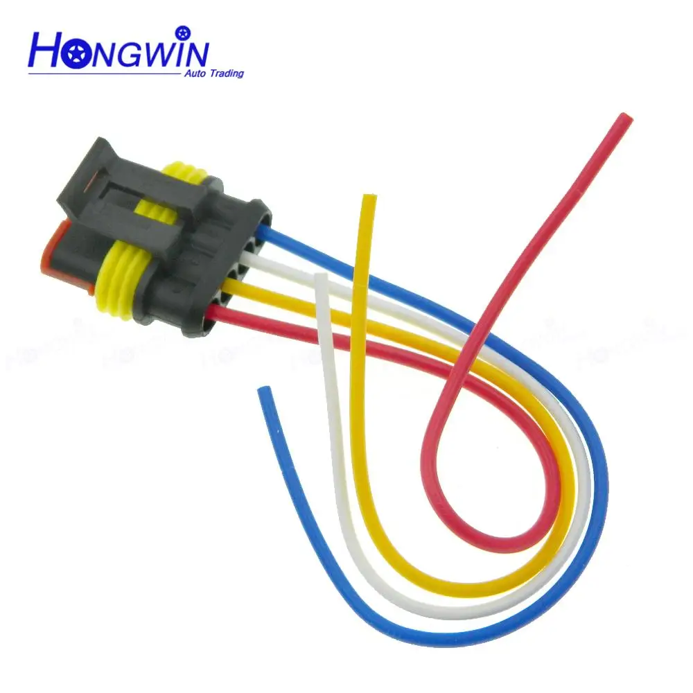 1 / 2 / 4 PCS 282088-1 4 Pin Car Waterproof Electrical Connector Plug with Wire 282106-1 For Chery QQME A1 M1