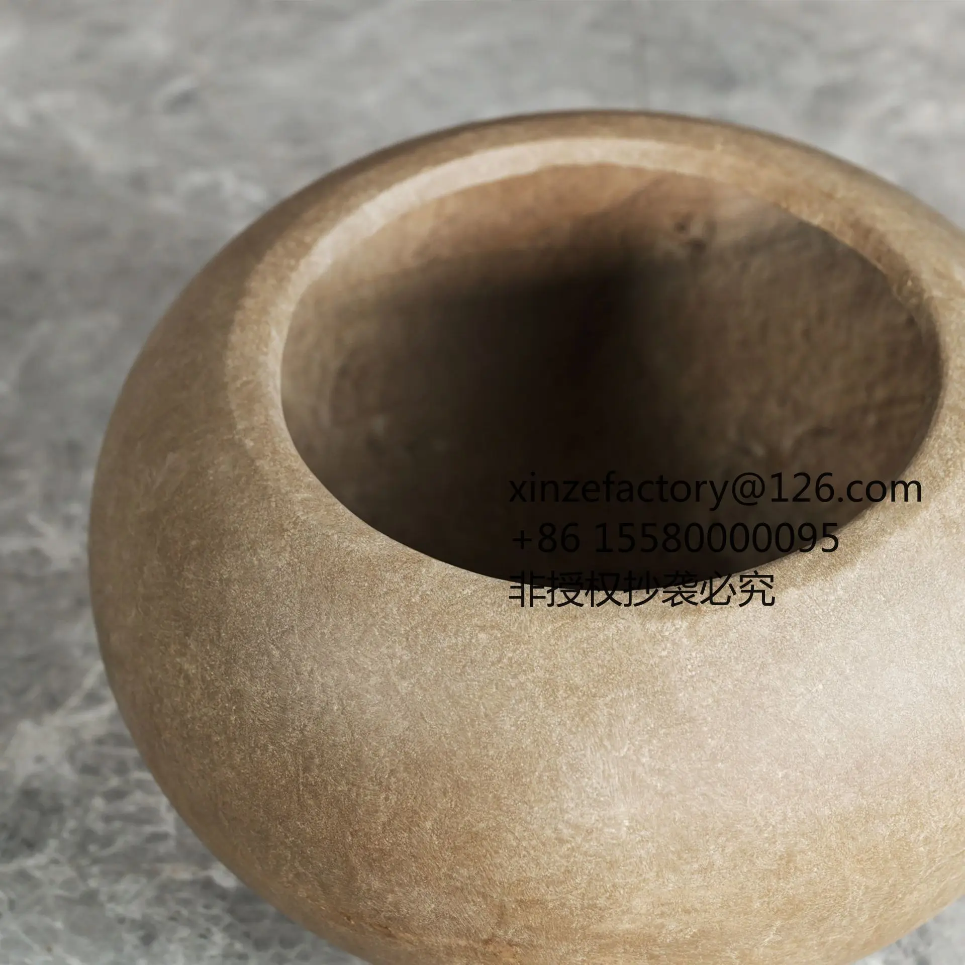 Factory Direct 2026 Top RatedWabi-sabi wind round flat ball magnesium mud flower pot flower utensil bamboo green plants with Chi