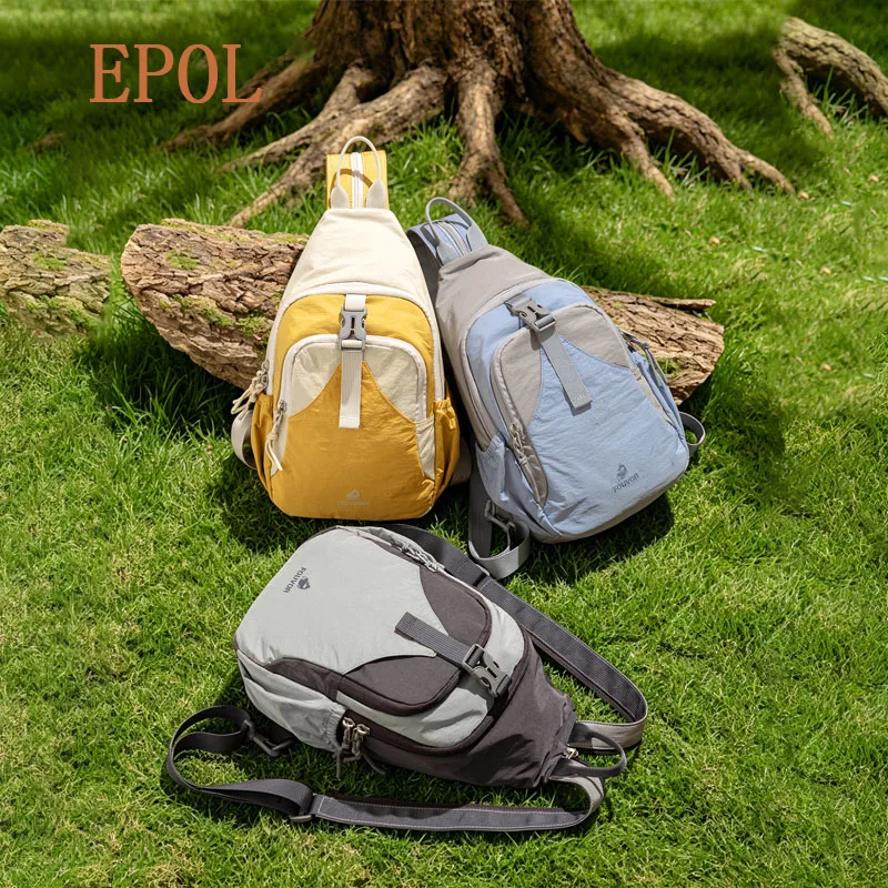 EPOL Women's Chest Bag Ultra-Light Large Capacity Outdoor Phone Bags 2026 Hiking Multi-Function Small Travel Backpacks 3068-20