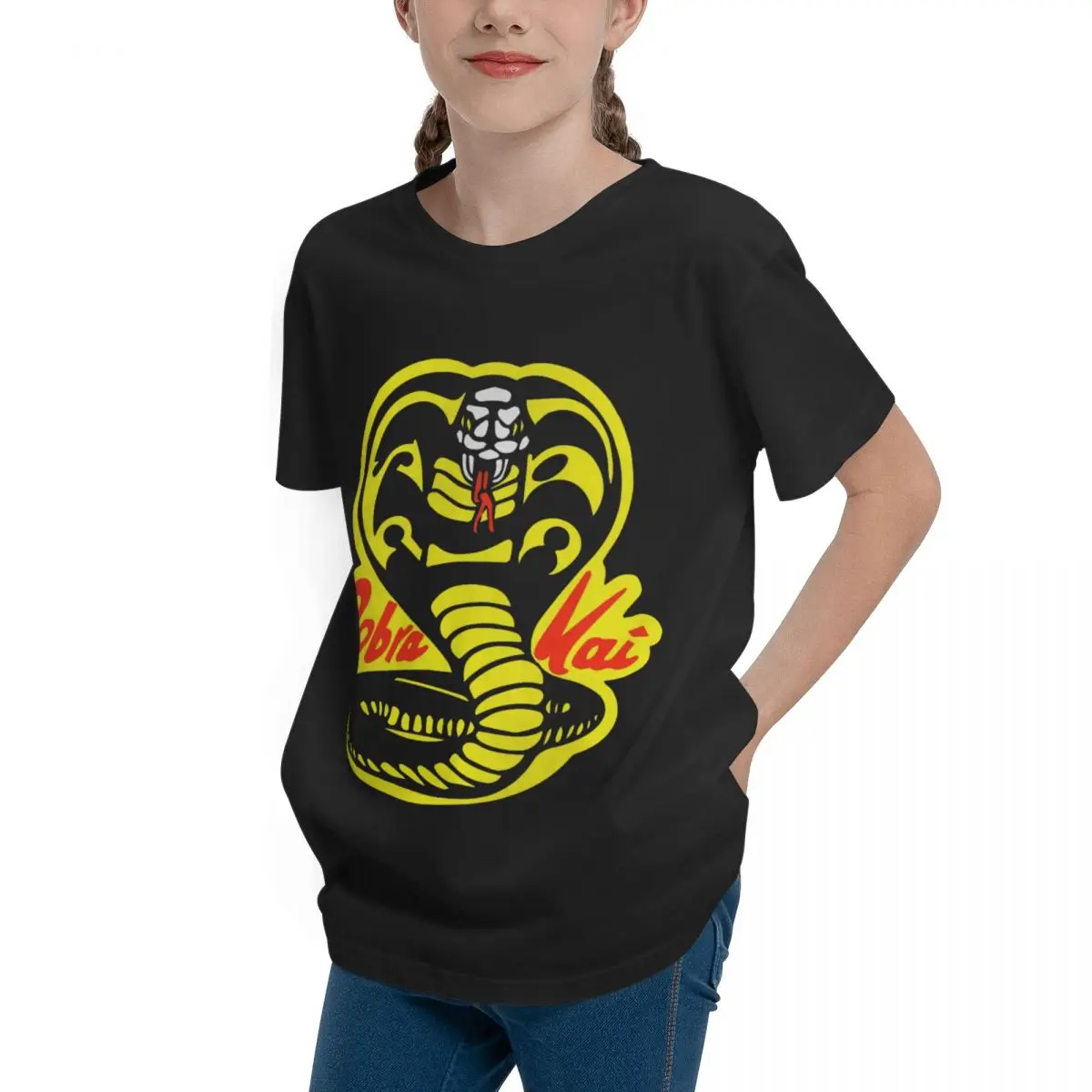 Blackd 44 The Cobra Kai For Sale High grade Tees Novelty Casual Home Round neck Teeanger T-Shirt