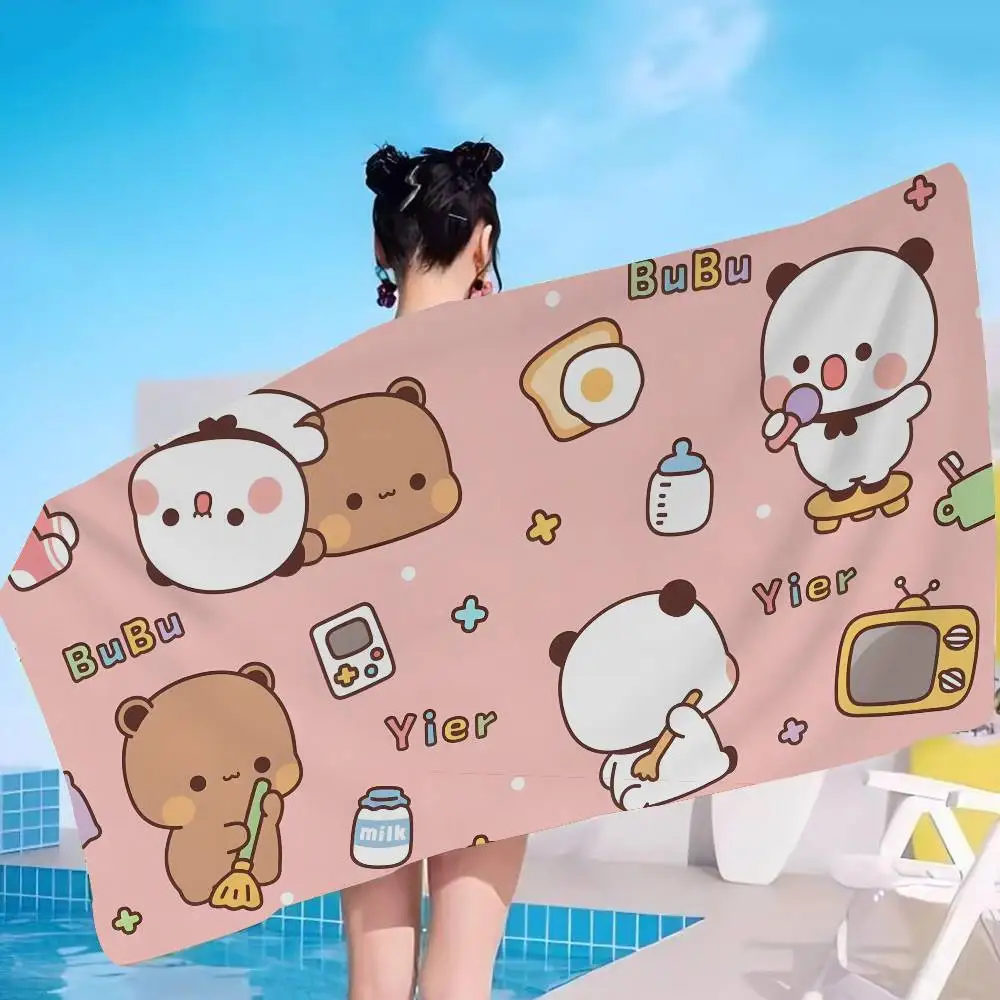 B-Bubu-Dudu Cute-Chibi Microfiber Blanket Quick Drying Beach Towels Oversized Printing Super Absorbent Pool Towel Blanket