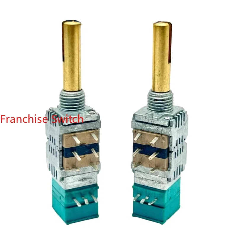10PCS RK09 Precision Potentiometer B100K With Three-way Push-pull Switch Shaft Length 22MM