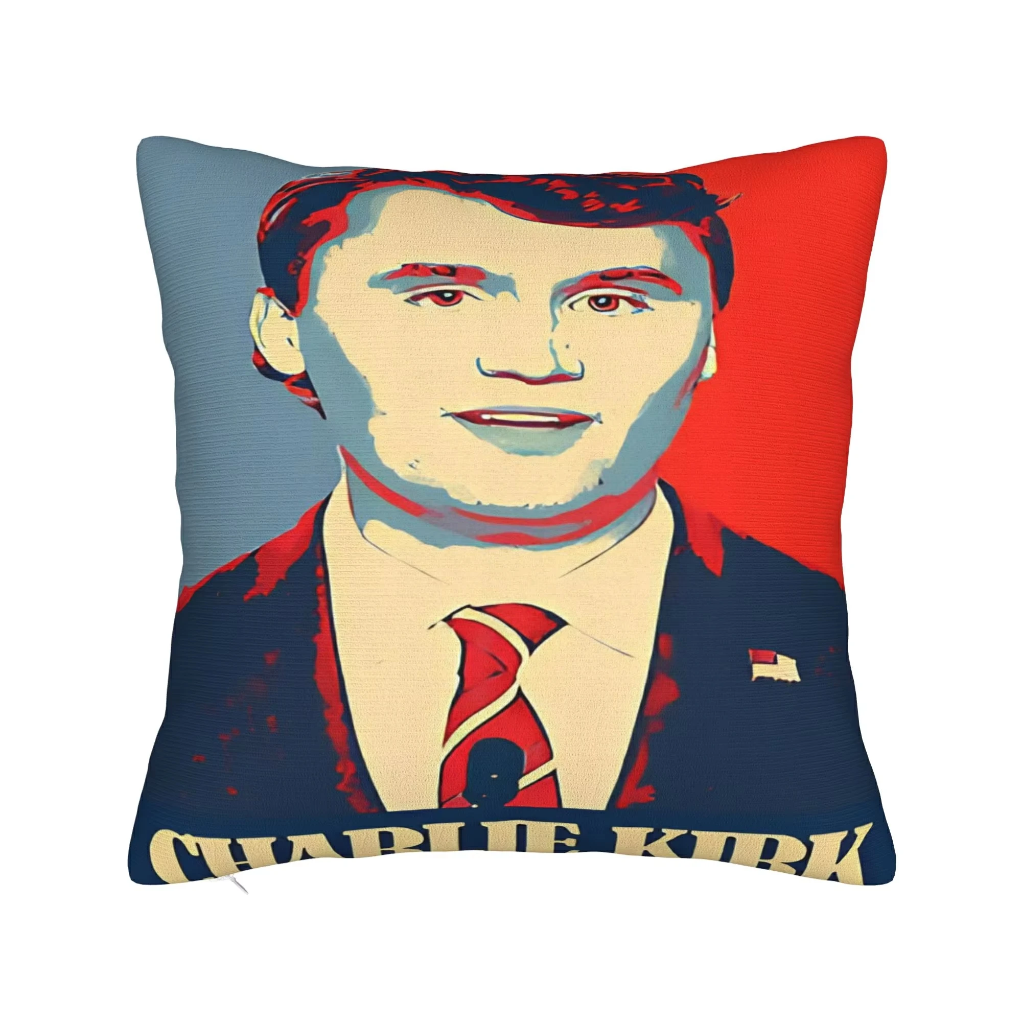 

Charlie Kirk R.I.P Pillowcase Vintage Pillow Cover Soft Pillowcases for Sofa and Bedroom