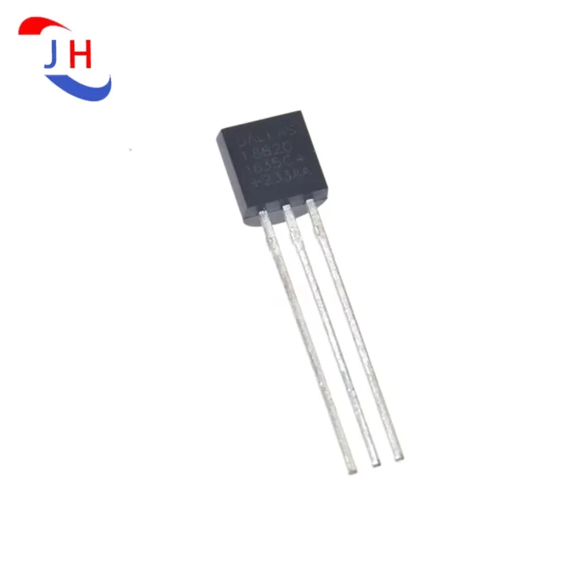 1/2/5Pcs New In-line DS18B20 18B20 TO-92 IC CHIP 3.3V 5.5V Thermometer Temperature Sensor Temperature Speed Thermometer