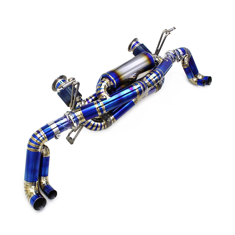 

Custom Catback Exhaust For Audi R8 V8 4.2L 2008-2015 Titanium Pipe Muffler Quad Outlet OEM Valve Muffler Exhaust System