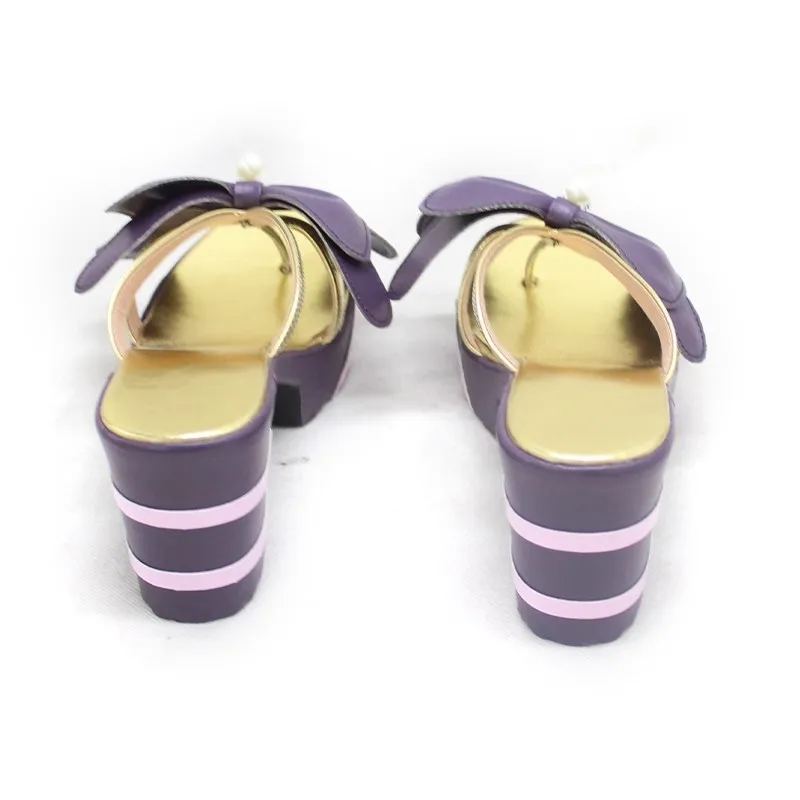 Genshin-zapatos de Cosplay de Sangonomiya Kokomi para mujer y niña, pajarita, disfraz de fiesta de cuero PU, zapatos Sangonomiya para Halloween, verano