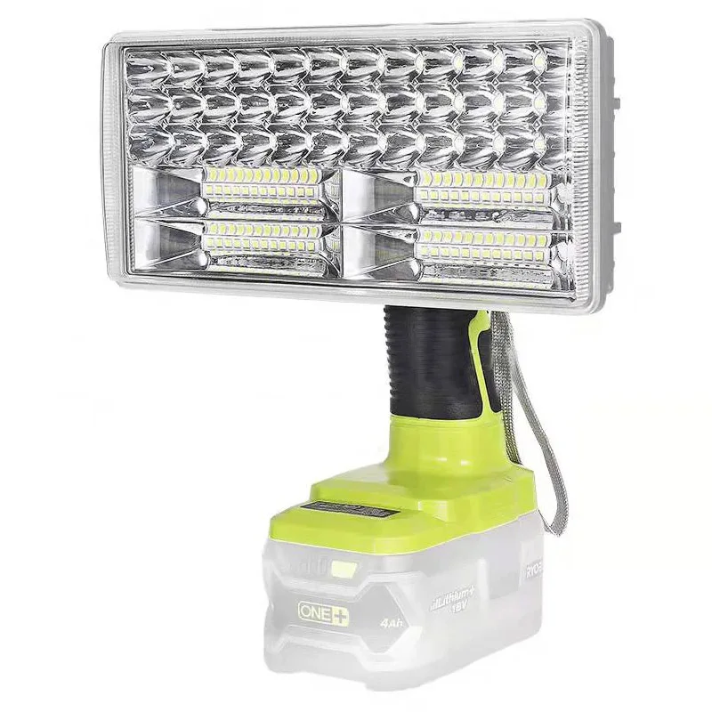 LED Work Light Portable Flashlight Outdoor High Power Lamp Compatible for Ryobi 18V Lithium Nickel One+ Battery