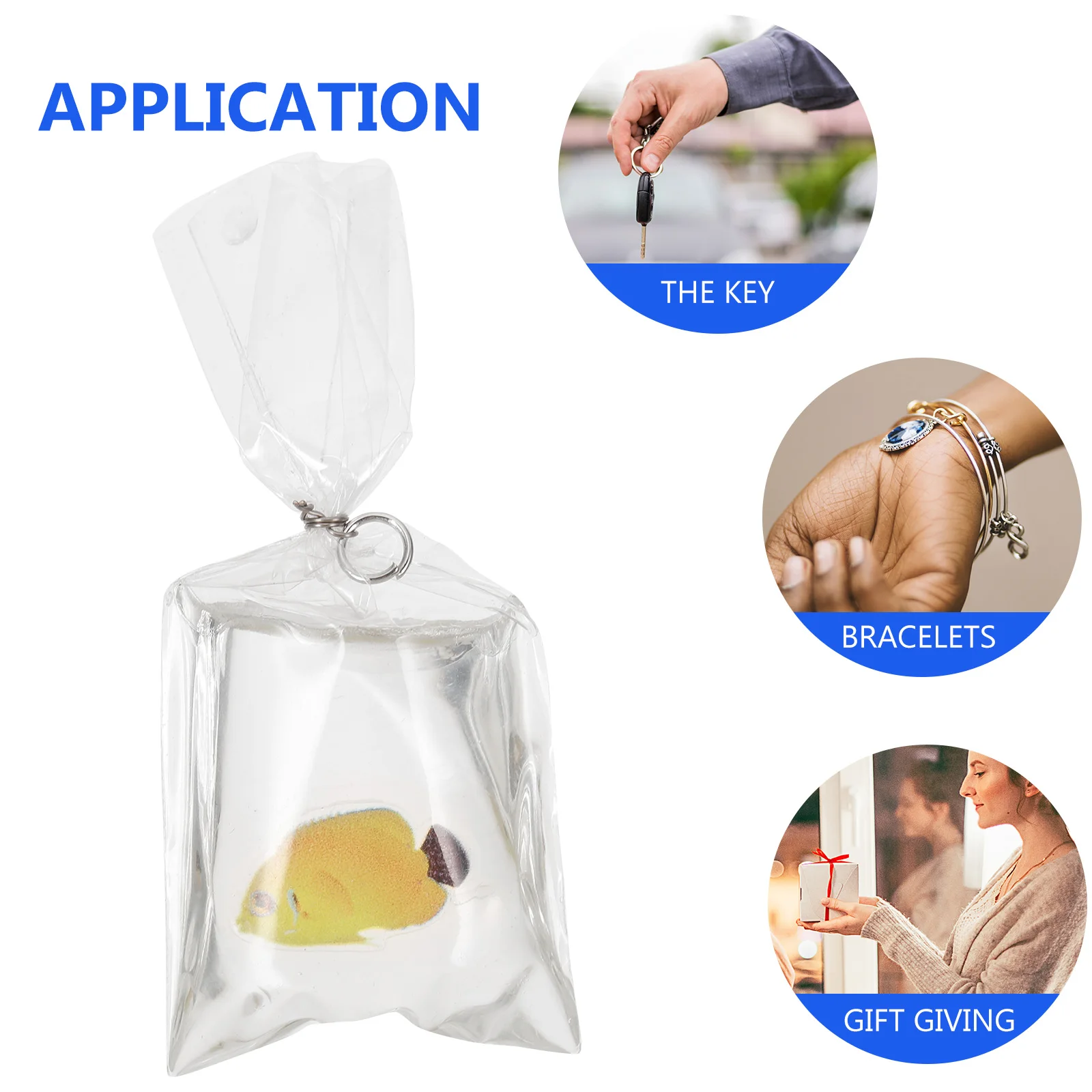 

Fish Bag Resin Pendants Novelty naments Adorable Earrings Accessories for DIY Crafts Bracelet Decorations Multicolor