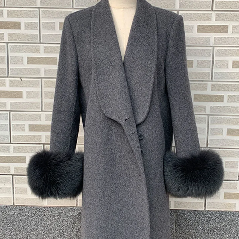 Women Fox Fur Cuffs Decorative Real Fur Arm Wristbands Warm For Down Coat Overcoat Jacket Casual Natural Fur Sleeve Covers