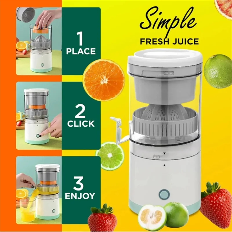 Electric Juicer Orange Juice Squeezer USB Charging Citrus Lemon Juicer Wireless Fruit Blender Automatic Fresh Squeezer Machine