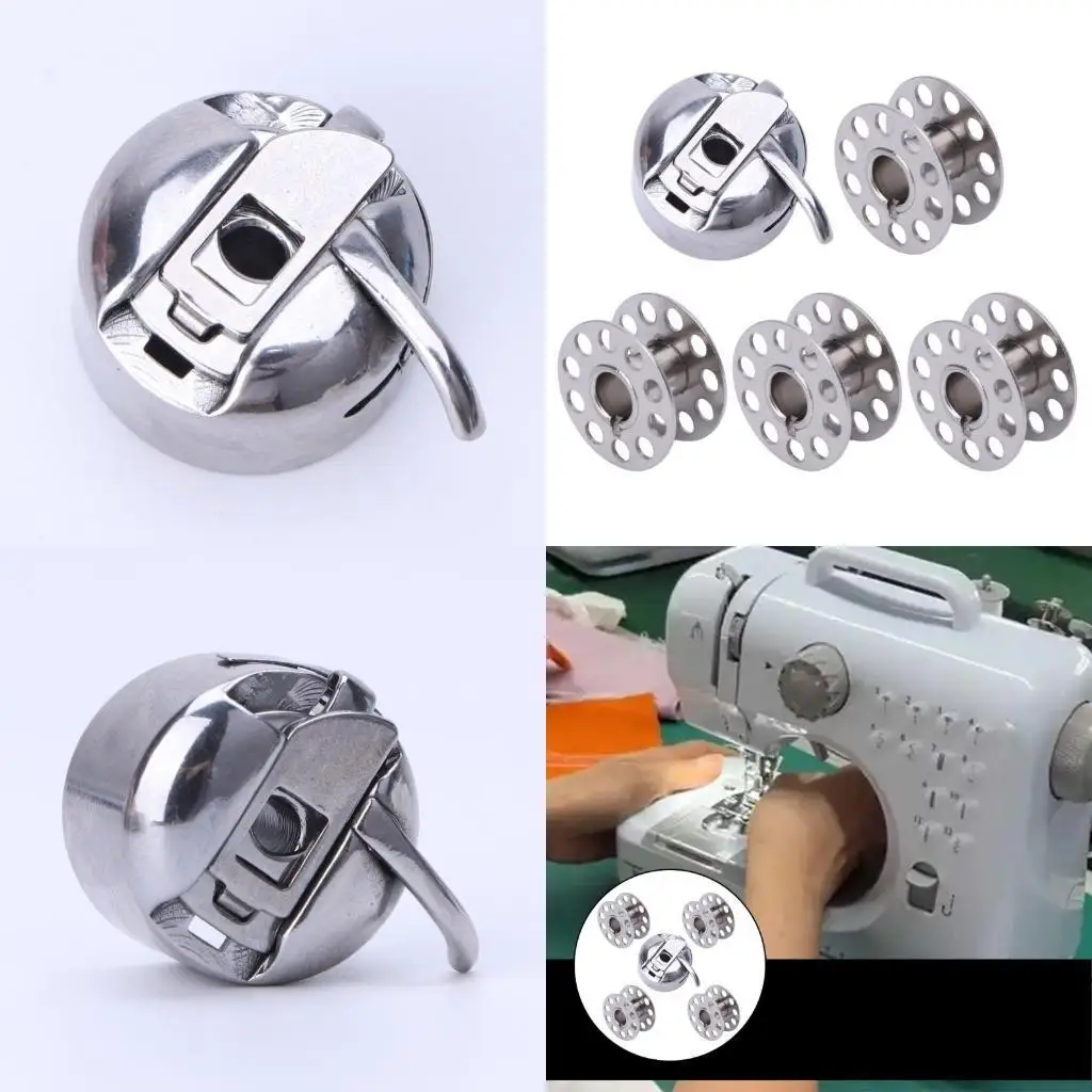 

E8BD 5 Bobbin+1 Bobbin for Case Set Sewing Machine New