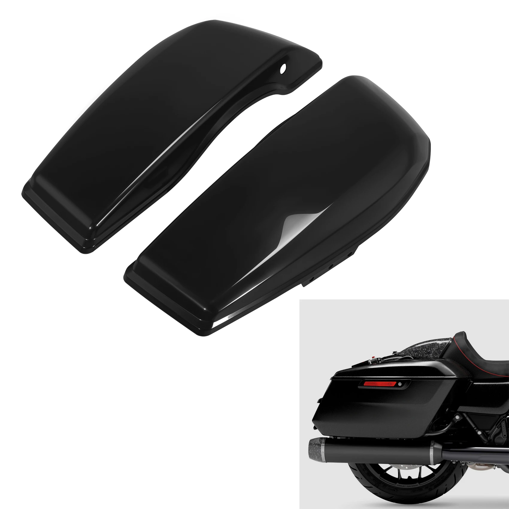 

Unpainted Black Saddlebag Lids Fit For Harley CVO Street Road Glide 2023-2025 2024
