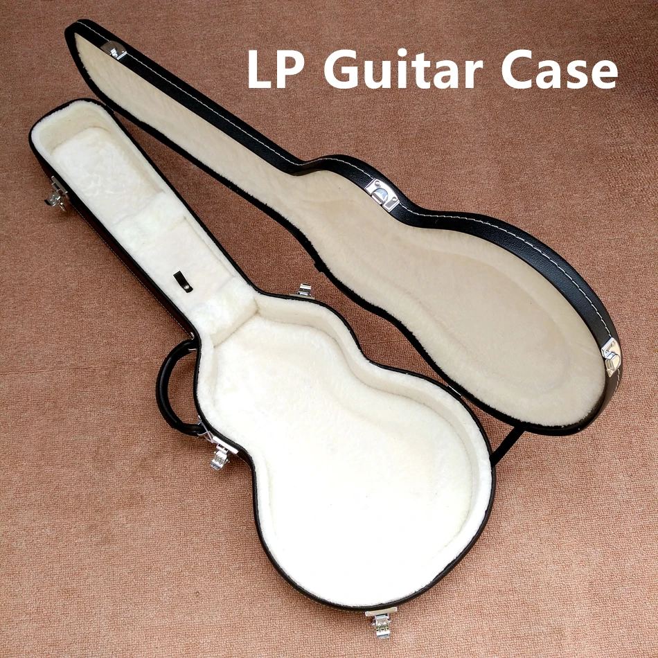 

LP Electric Guitar HardCase, Black LeatherWith White Lining,Chrome Hardware, FreeShipping