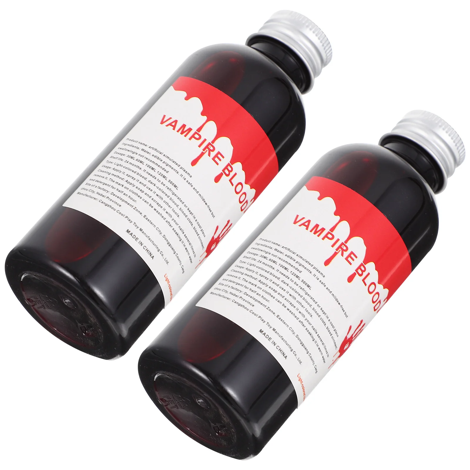 

2pcs Fake Plasma Realistic Blood Prop For Halloween Theater Makeup Supplies Costume Accessories Simulated Blood Carnival