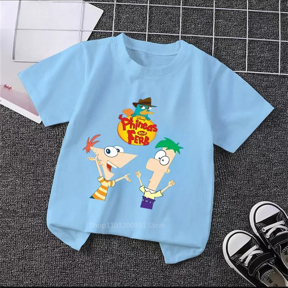 New Disney Phineas and Ferb Tees! Soft, Stylish Shortsleeve Tops for Boys and Girls 3-14, Featuring Adorable Cartoon Characters