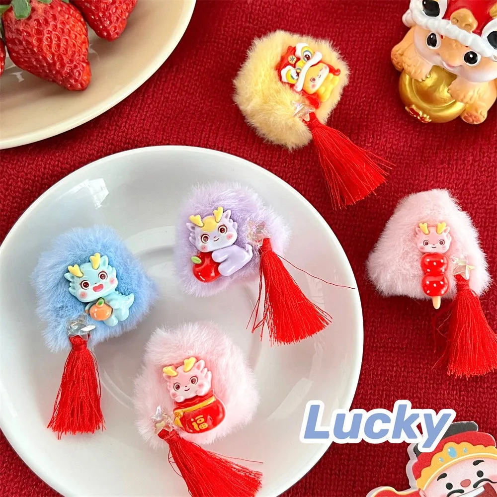 1 pair Cartoon Cat Ear Hair Claw Chinese Style New Year Children's Hair Clip Small Hair Claw Hair Accessories