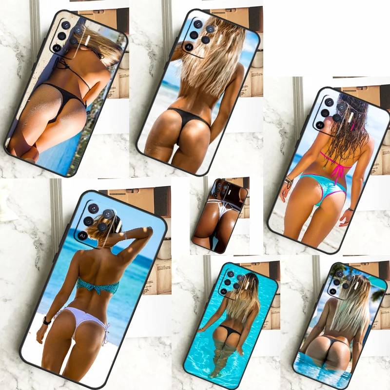 Summer Beach Bikini Girl For OPPO A57 A57S A77 A5 A9 A53 A52 A72 A96 A76 A16 A54 A74 A94 A38 A58 A78 A15 A17 Case