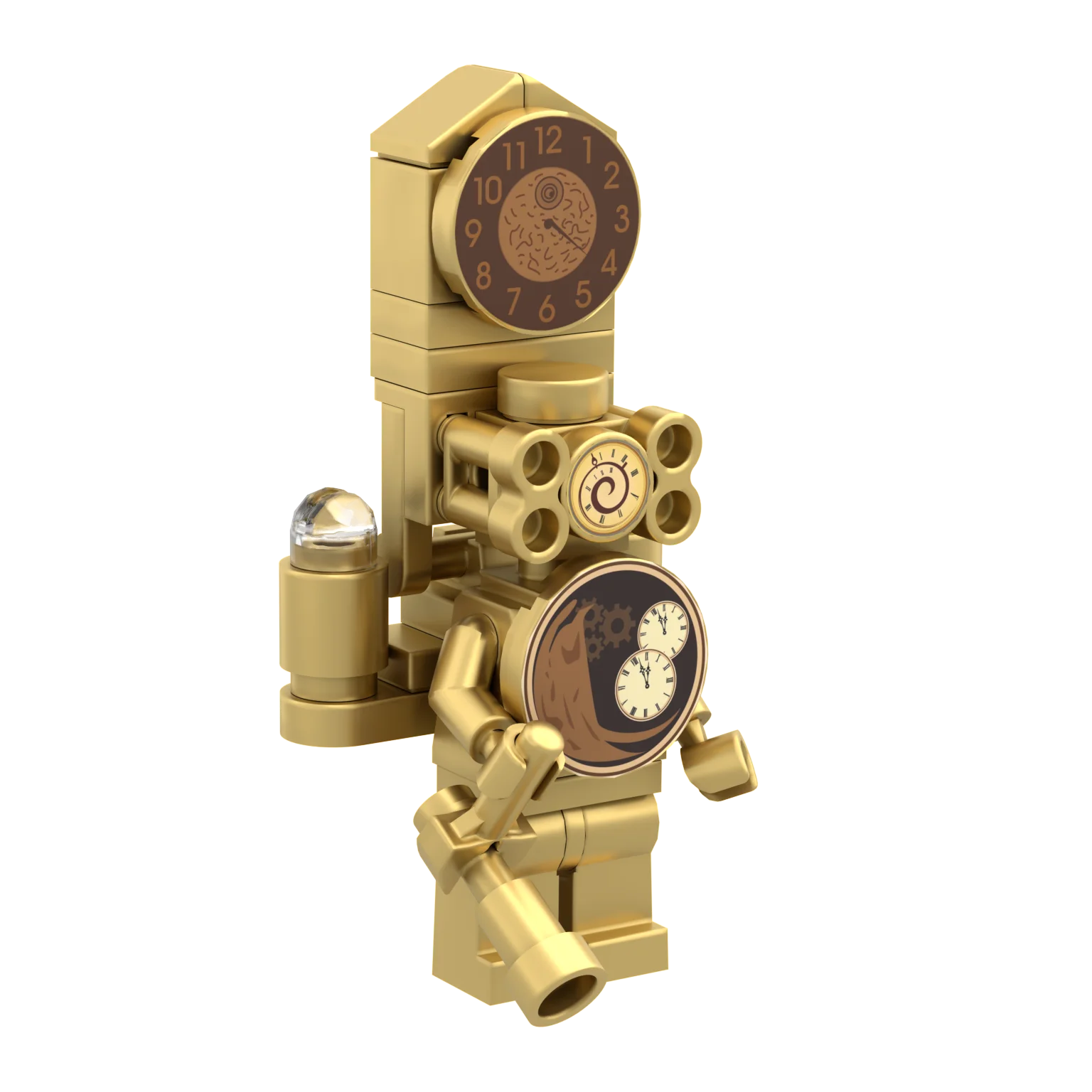 Liquidación Estatuillas de personajes de hombre de baño, mini reloj de hombre, robot de reloj, regalos perfectos para Navidad, Halloween y cumpleaños