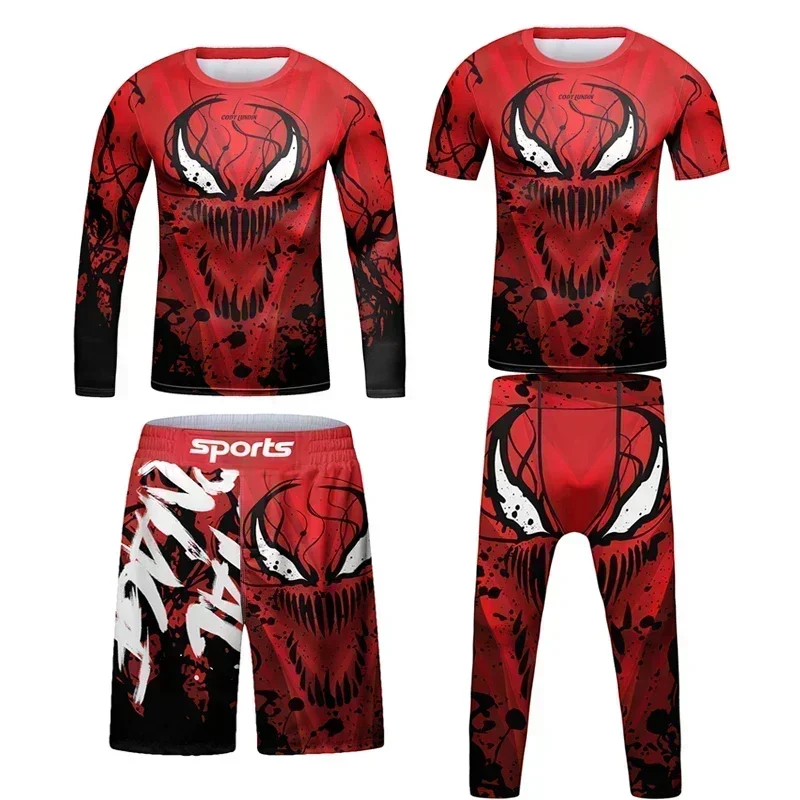 

Kids MMA BJJ Tracksuit Jiu Jitsu Rashguard Quick Dry Training Gym Clothing Boy Children Boxing Sport Suit Running Set Sportswear