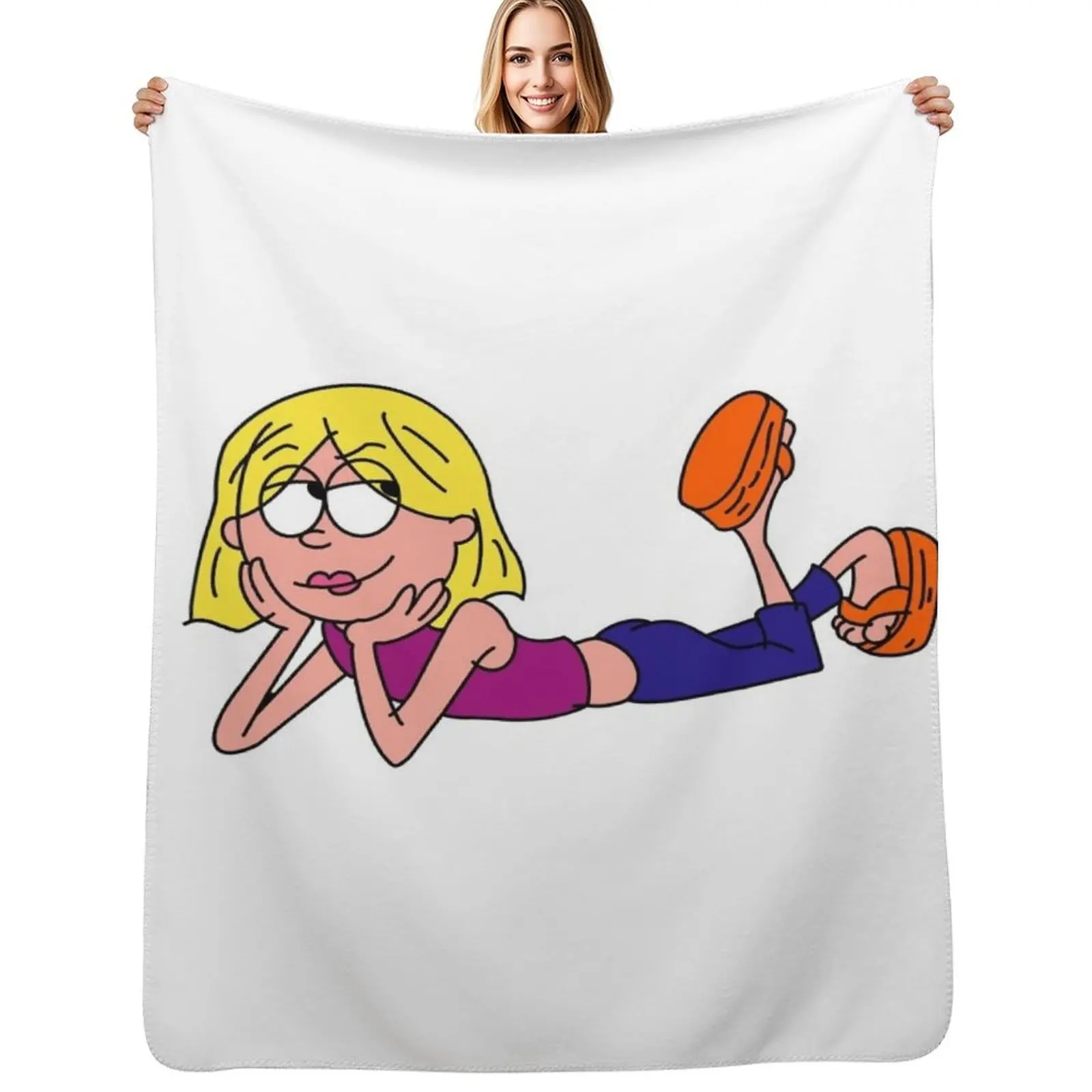 Lizzie Mcguire cartoon Throw Blanket Soft Big Hairys Hairy decorative Thermal Baby Blankets