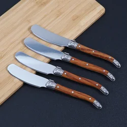 Jaswehome Laguiole Butter Knives Wood Grain Plastic Handle Butter Spatula  Jam Spreader Cake Slicer Cheese Spreader Knife