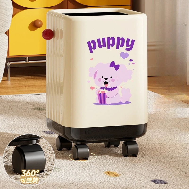 

Living Room Bedroom Waste Bins Large-sized High-capacity Household Trash Outdoor Waste Bins with Wheels Home Basurero JTW