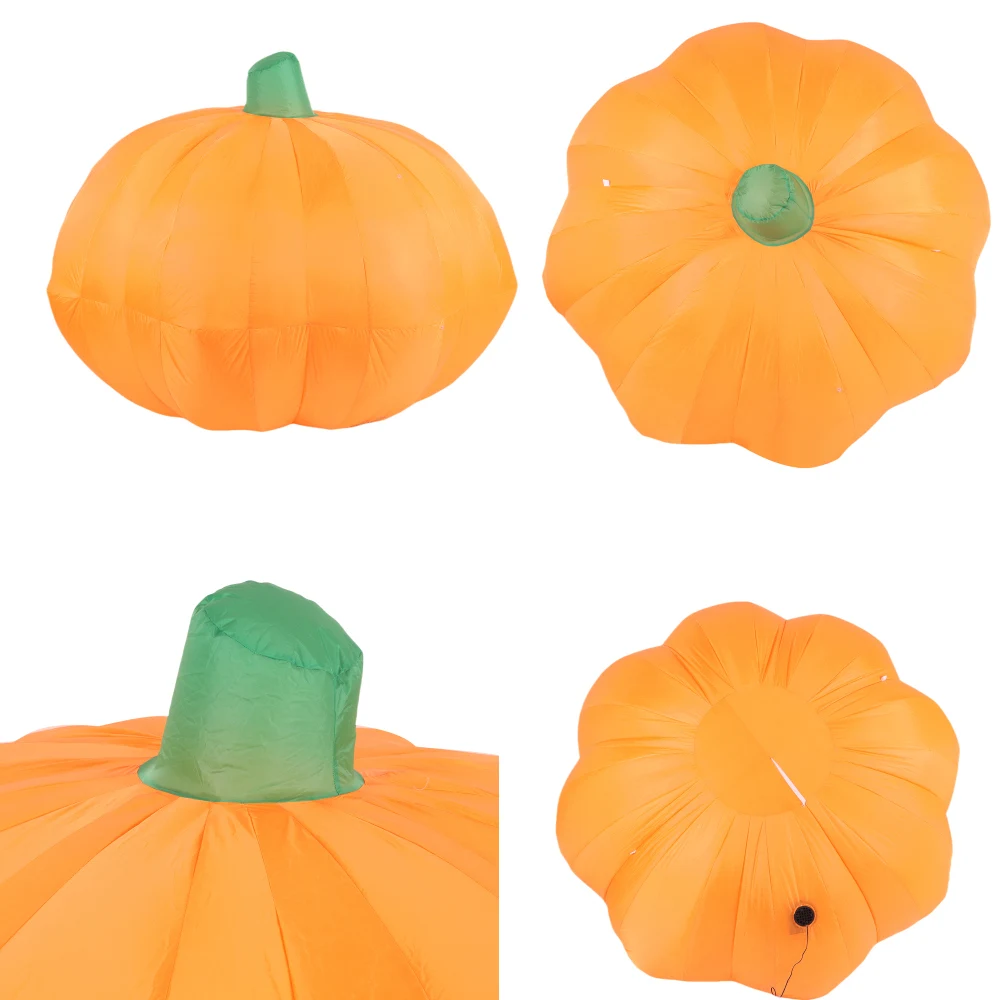 2.4 متر/8FT هالوين المطاطية كبيرة القرع ساحة نموذج المدمج في أضواء LED في الهواء الطلق لحديقة الحديقة عطلة موضوع الزخرفية الدعائم