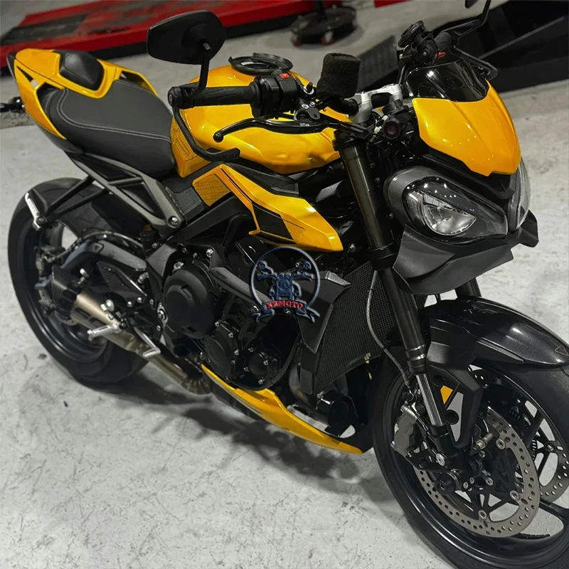 لشارع الثلاثي 765 R 765 RS 765R/RS دراجة نارية downforce عارية المفسدين الأمامي الجناح الهوائية الجناح الجبهة سبويلر عدة #4
