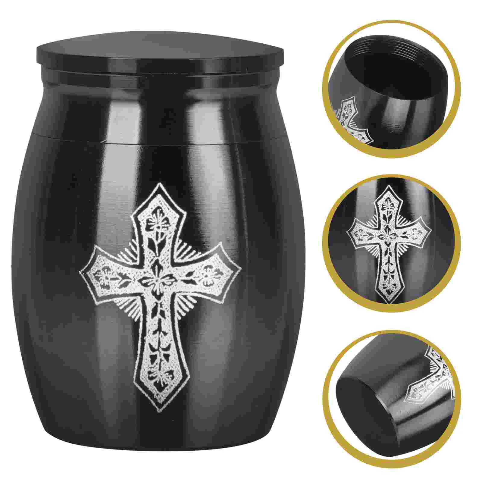 

Mini Cremation Ashes Urn Cross Keepsake Pet Containers for Metal Urns Adult Man