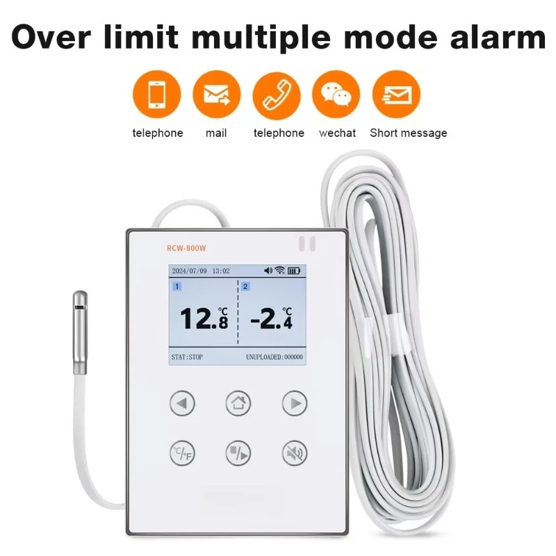RCW-800 WiFi Temperature Humidity Data Logger Medicine Refrigerated Warehouse Alarm Pharmaceutical Cold Chain Plastic
