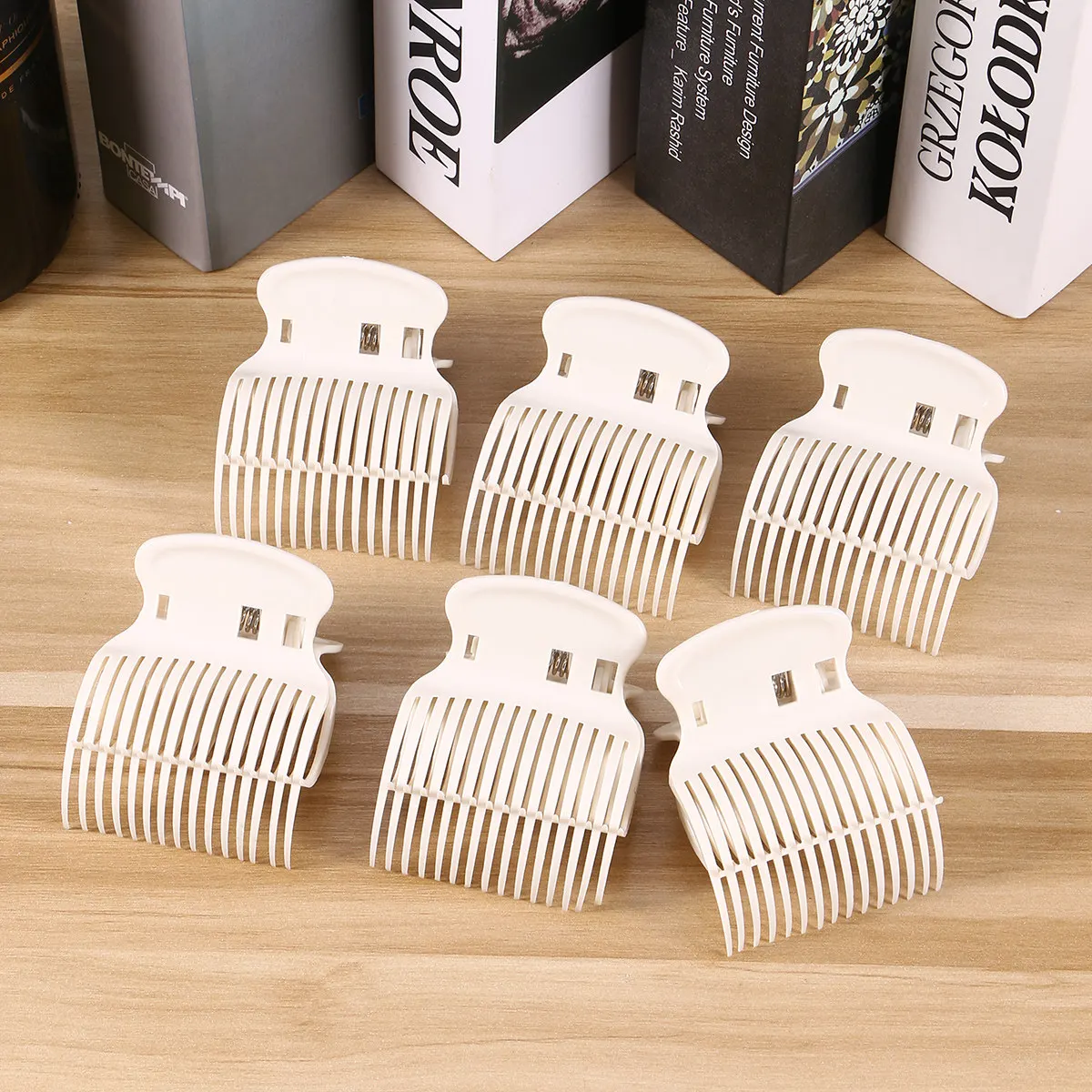 

12Pcs High Temperature Hair Clamp Plastic Hairpin Fixing Clips for Perm Dye Salon Barber Shop Daily Use Hair Accessories