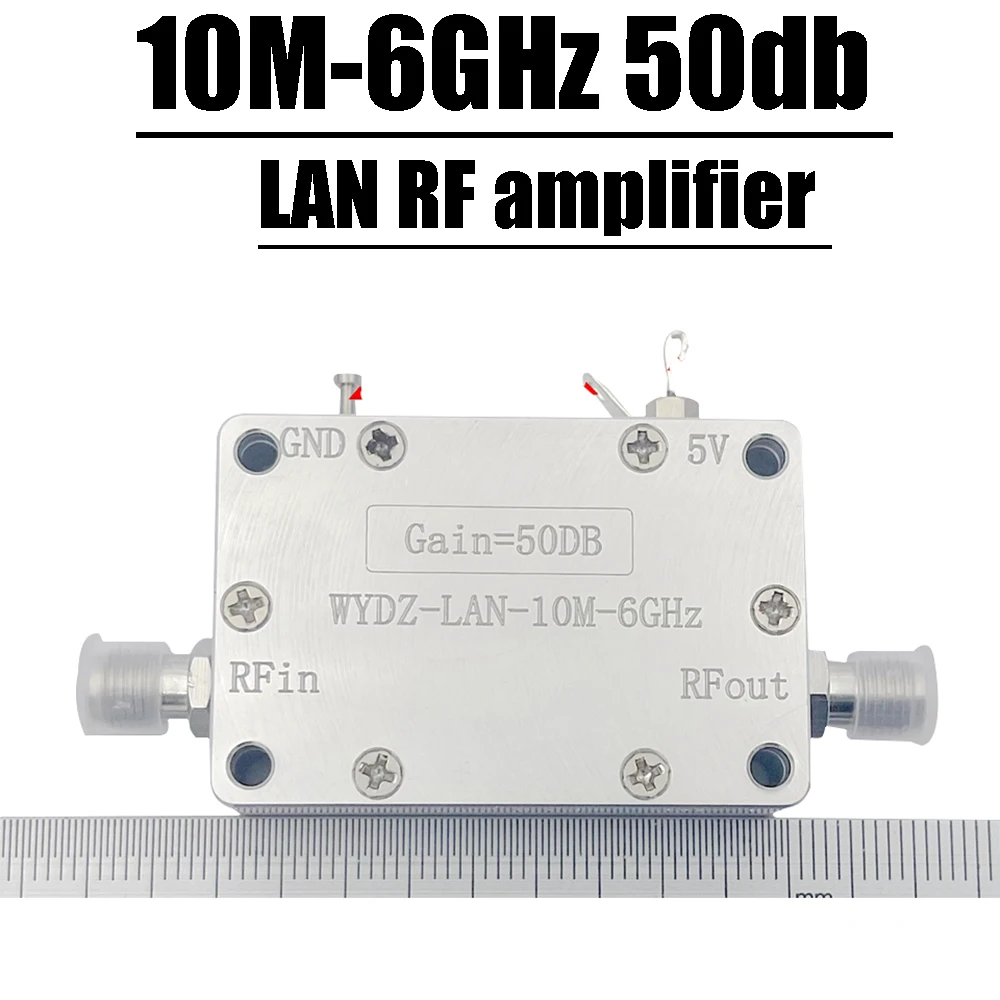 10M-6GHz 50db High flatness amplifier LAN RF POWER amplifier drive Signal Receiver Drone Image transmission Hackrf One Software