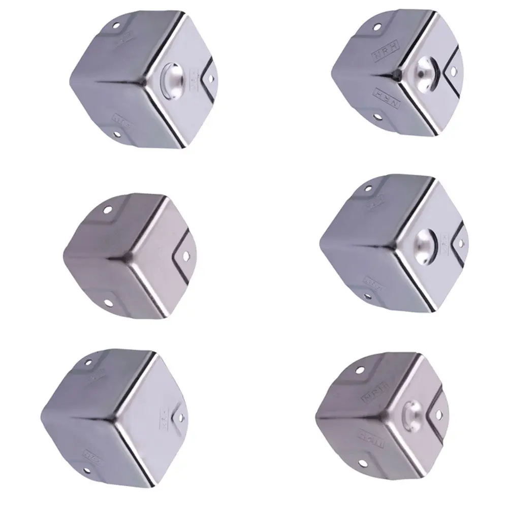 Protector de Esquinas de Acero Inoxidable, Diseño Retro en Forma de Ángel, 4 Piezas, Protector de Bordes para Cajas, Escritorios, Joyeros, Cubierta de Aluminio