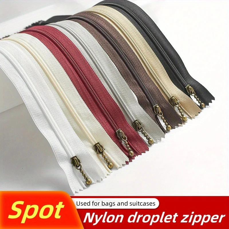 8pcs mix 15cm,20cm,25cmbag Handbag zipper No. 3 nylon bronzing closed tail short zipper unlocked multicolor