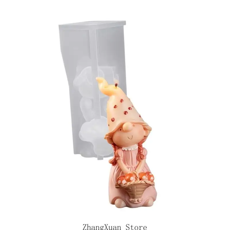 Flexible DIY-Gussform für Pilzhut-Figurenprojekte, Kerzen- und Diffusor-Steinfiguren-Werkzeug für Geschenkzwecke 3XUF – Detail 3