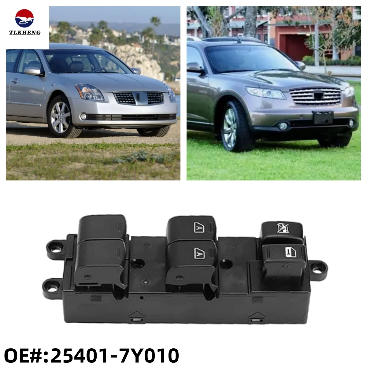 25401-7Y010 Переключатель управления стеклоподъемником автомобиля подходит для Nissan Maxima 2004-2008 Infiniti FX35 2003-2004