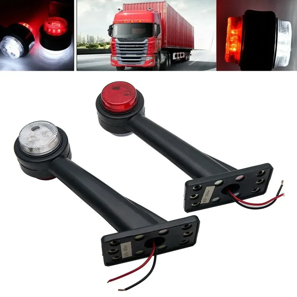 1Pair 12-24V LED Outline Warning lamp Side Marker Lights For Trailer Truck Carvan Lorry Lamp Clearance Lights Indicator Lamp