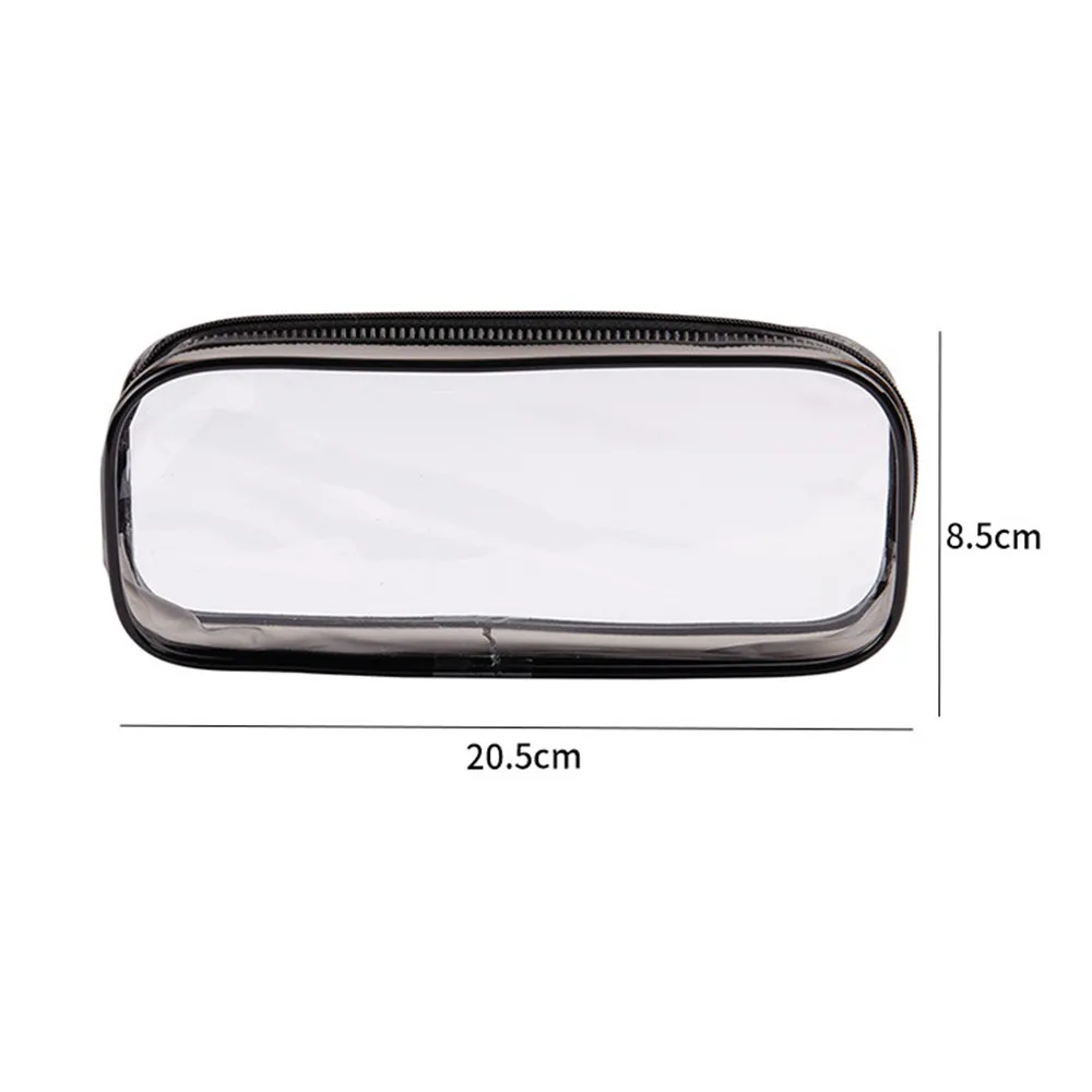 2021 new large-capacity zipper transparent pencil case school pencil case office school stationery storage box