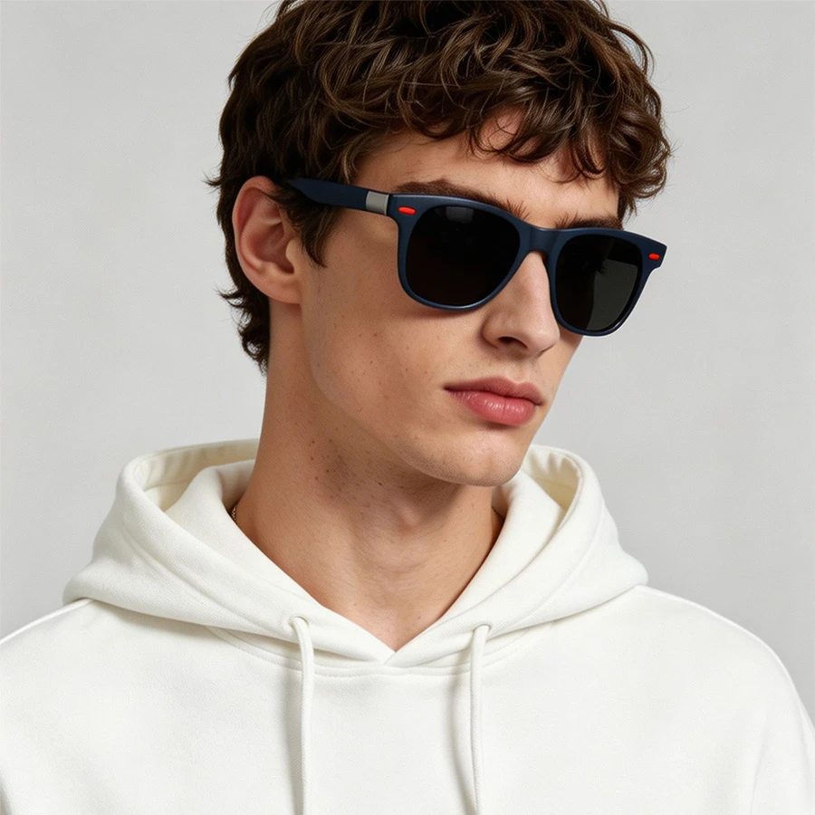 Fashion Brand Designer Square Vintage Sunglasses Classic Colorful Design Unisex Driving Fishing Hiking Riding Casual Eyewear