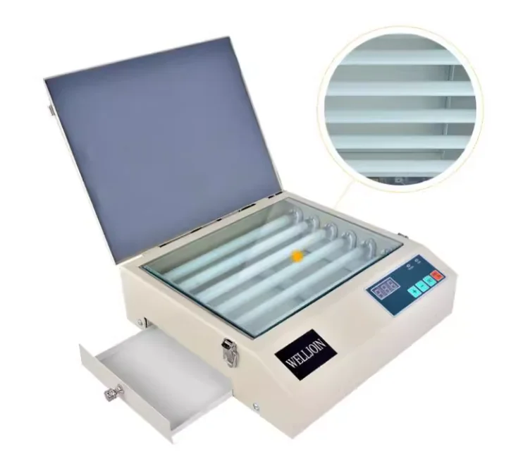 Screen Print Exposure Machine PCB /Resin Plate/Sand Engraved Film 6 Pcs UV Tubes Exposing Machine 220V or 110V